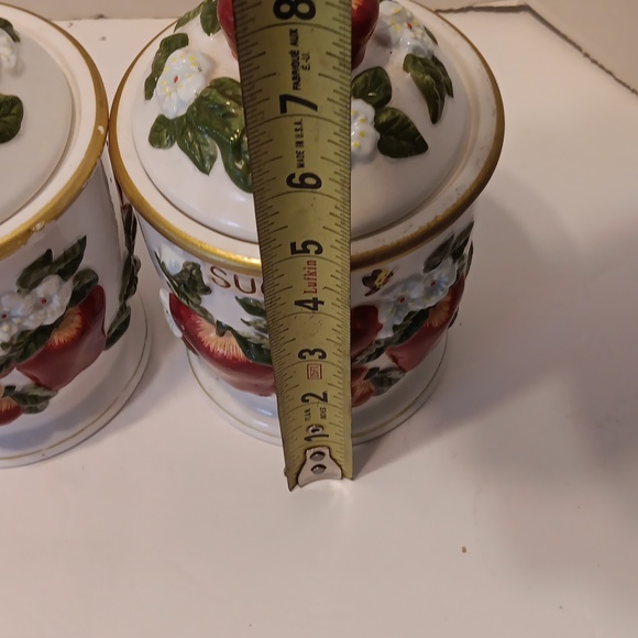 Set of 3 KK Ceramic Apple Canisters - Picture 9 of 10